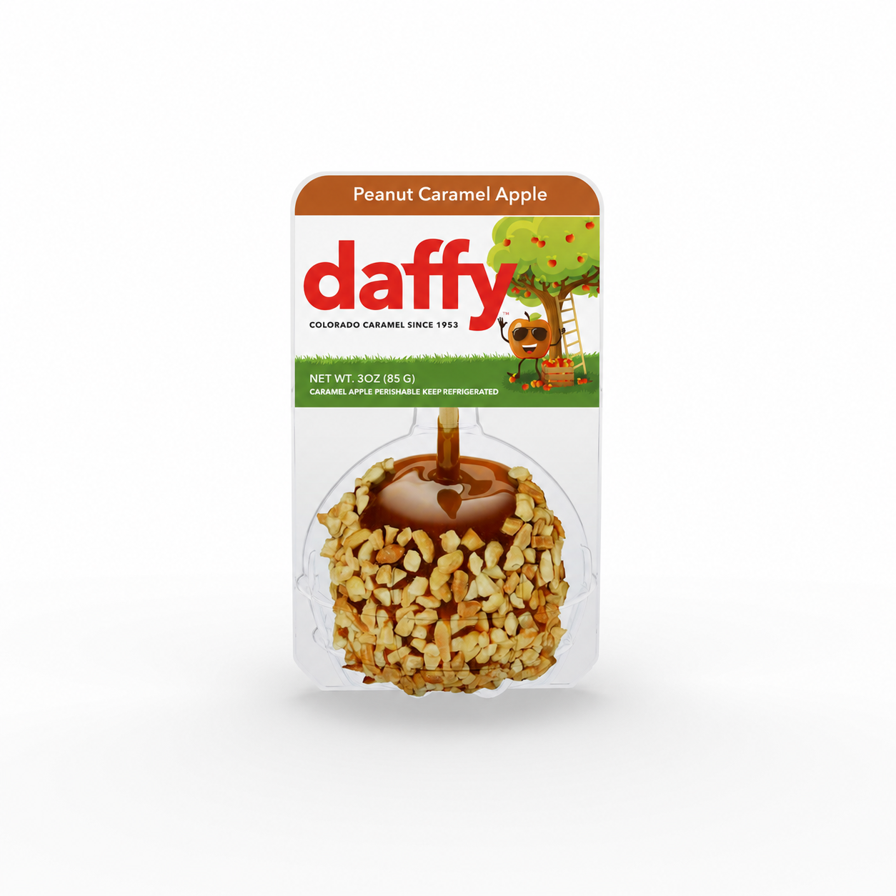 Daffy Caramel Apple with Peanuts, 12ct