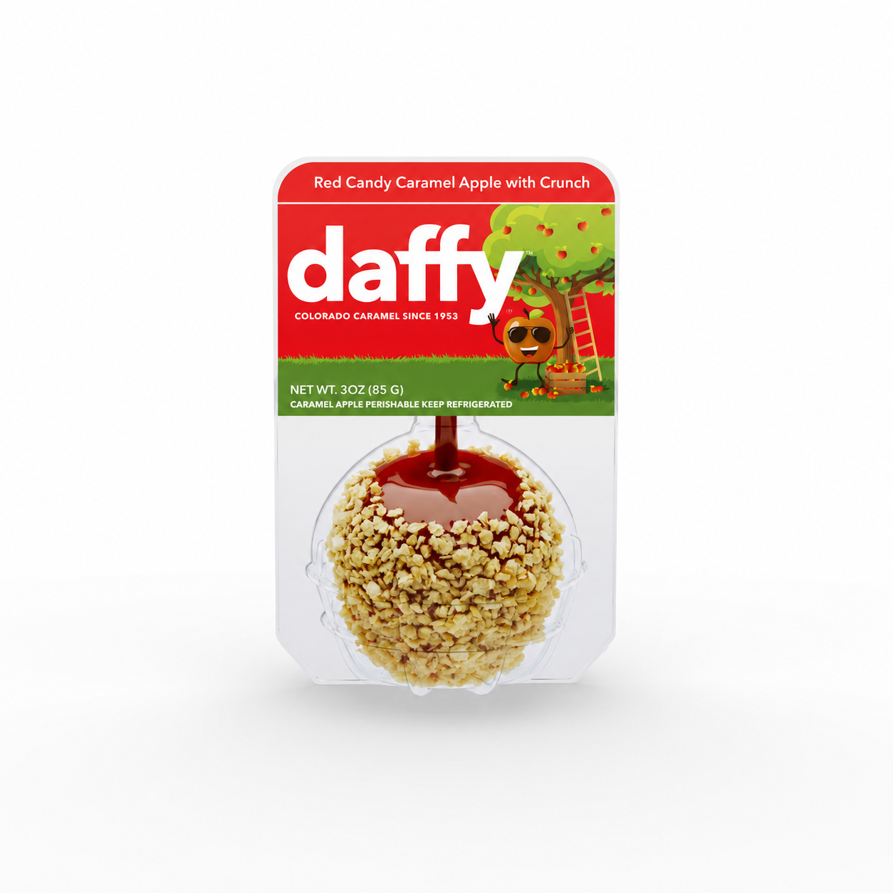 Red Candy Caramel Apple with Crunch, 24ct